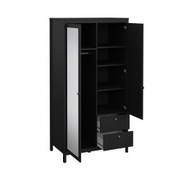 Lund garderobeskab m. spejl 100 cm bred fs i flere farver