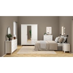 Lund garderobeskab m. spejl 150 cm bred fs i flere farver