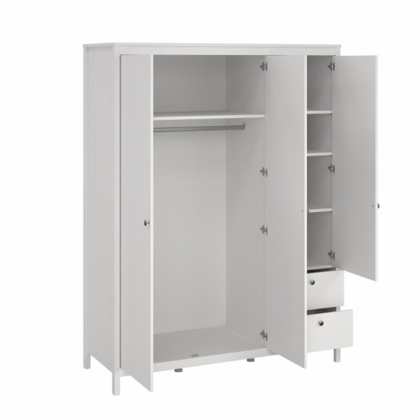 Lund garderobeskab m. spejl 150 cm bred fs i flere farver