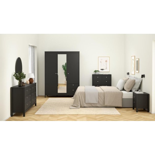 Lund garderobeskab m. spejl 150 cm bred fs i flere farver