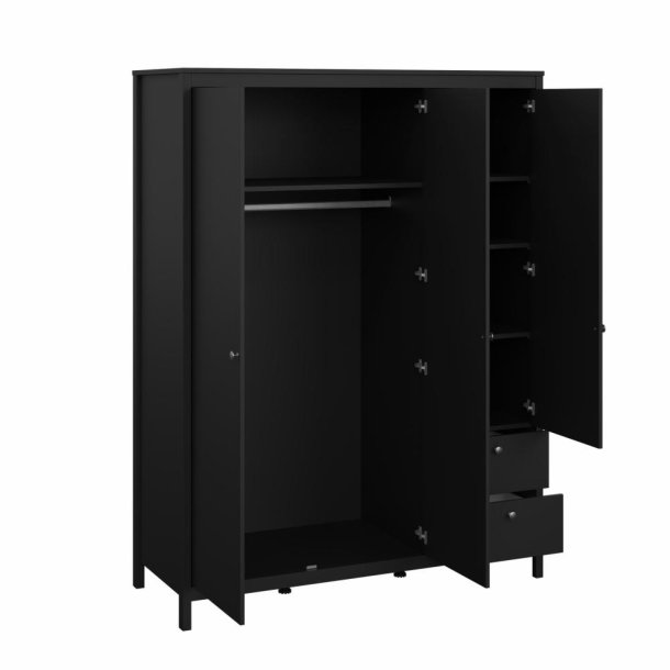 Lund garderobeskab m. spejl 150 cm bred fs i flere farver