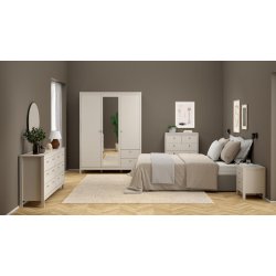 Lund garderobeskab m. spejl 150 cm bred fs i flere farver