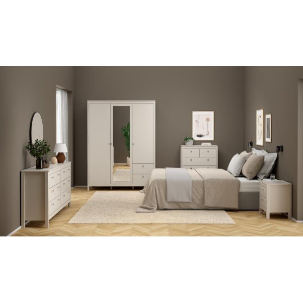 Lund garderobeskab m. spejl 150 cm bred fs i flere farver