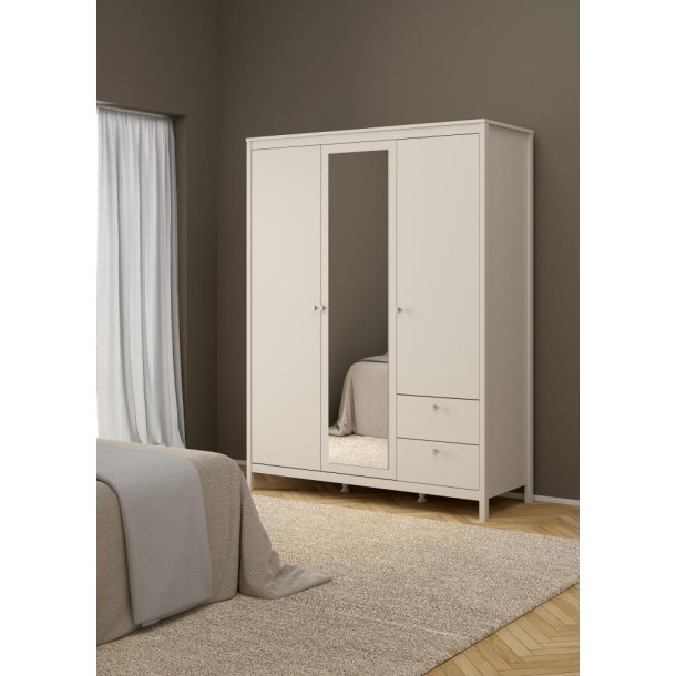 Lund garderobeskab m. spejl 150 cm bred fs i flere farver