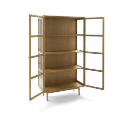 Aarhus vitrineskab i naturolieret eg 180 x 100 cm