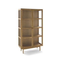 Aarhus vitrineskab i naturolieret eg 180 x 100 cm