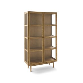 Aarhus vitrineskab i naturolieret eg 180 x 100 cm