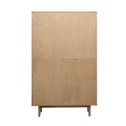 Aarhus vitrineskab i naturolieret eg 180 x 100 cm