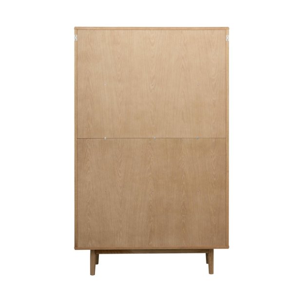 Aarhus vitrineskab i naturolieret eg 180 x 100 cm