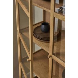 Aarhus vitrineskab i naturolieret eg 180 x 100 cm