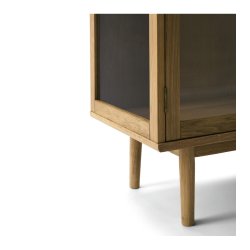 Aarhus vitrineskab i naturolieret eg 180 x 100 cm