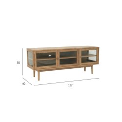 Aarhus TV-bord i naturolieret eg 137 x 55 cm