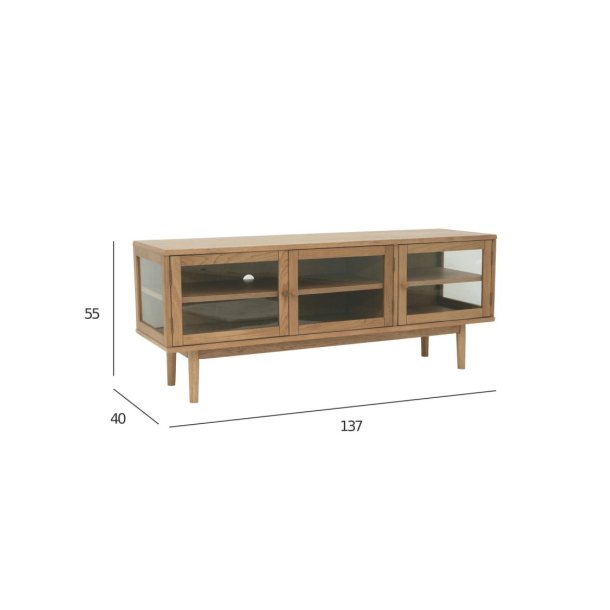 Aarhus TV-bord i naturolieret eg 137 x 55 cm