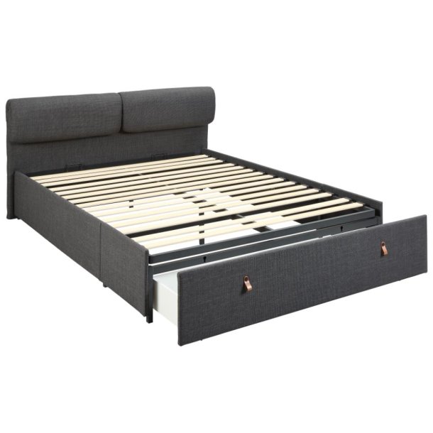 Dobbelt seng med opbevarng 200 x 160 cm inklusive hovedg�rde 
