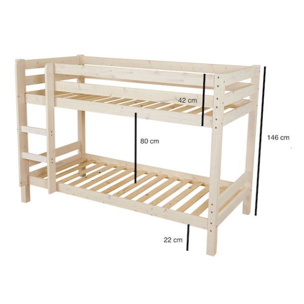 PAKKETILBUD Josefine kjeseng 90 x 200 cm inkl. lamelbunde og 2 ergonomiske springmadrasser