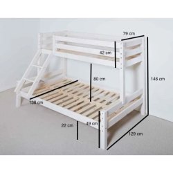 Oslo familie kjeseng til voksne og brn 120/70 x 200 cm inkl. lamelbunde