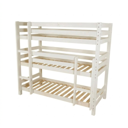  3 etage, k�jeseng hvidpigmenteret, 70 cm bred inkl. lamelbunde