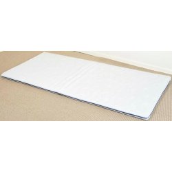 King Plus vendbar topmadras med koldskum 90 x 200  x6 cm med quiltet betrk.