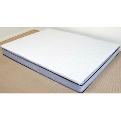 King Plus vendbar topmadras med koldskum 140 x 200  x 6 cm med quiltet betrk.