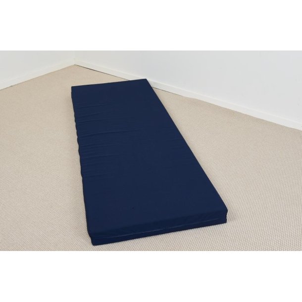 Karat Plus vendbar skummadras bredde 70 x 200 cm med vaskbart kraftigt marineblt betrk.