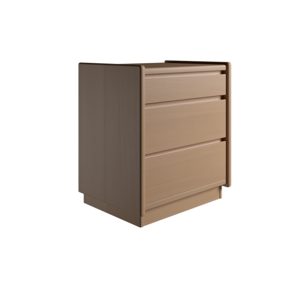 Krone kommode 50 cm bred med 3 skuffer i bgefiner - Dansk produceret.