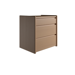 Krone kommode 50 cm bred med 3 skuffer i bgefiner - Dansk produceret.