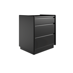 Krone kommode 50cm bred med 3 skuffer i sort lakkeret - Dansk produceret.