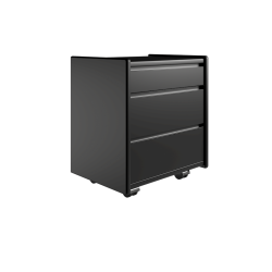 Krone kommode 50cm bred med 3 skuffer i sort lakkeret - Dansk produceret.