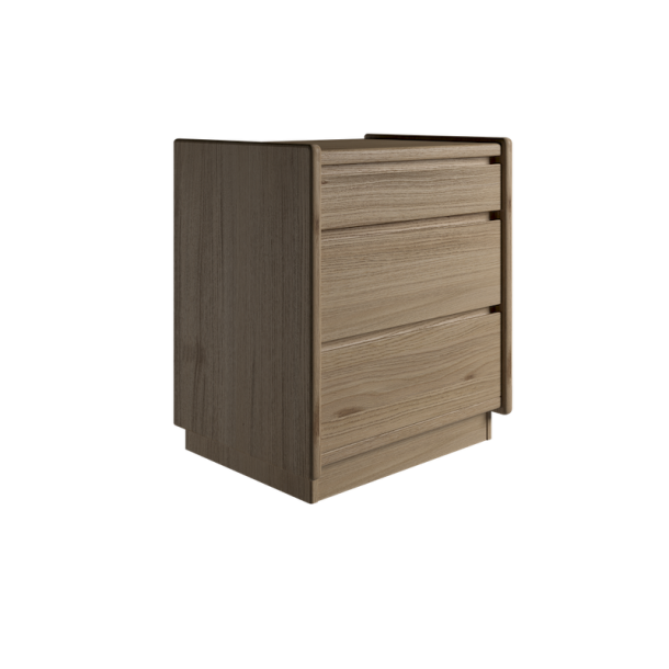 Krone kommode 50cm bred med 3 skuffer i olieret egefiner - Dansk produceret.