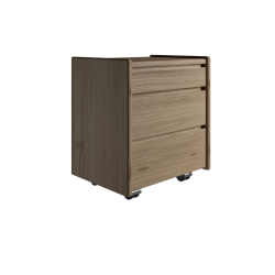 Krone kommode 50cm bred med 3 skuffer i olieret egefiner - Dansk produceret.