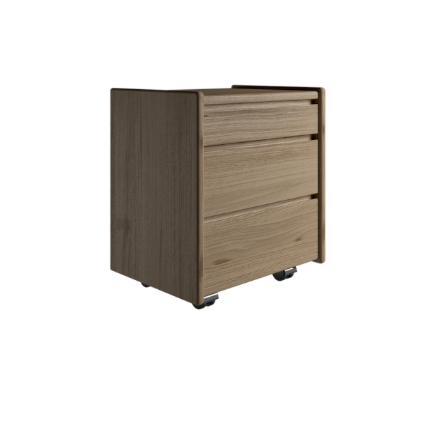 Krone kommode 50cm bred med 3 skuffer i olieret egefiner - Dansk produceret.