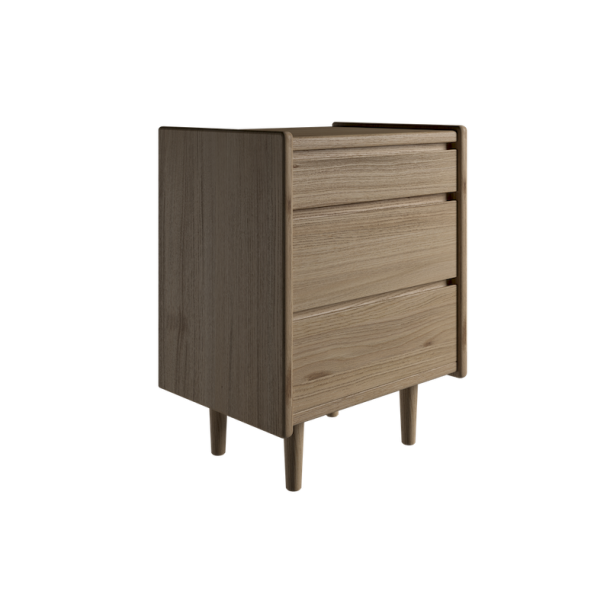Krone kommode 50cm bred med 3 skuffer i olieret egefiner - Dansk produceret.
