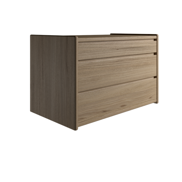  Krone kommode 80 cm bred med 3 skuffer egefiner - Dansk produceret.