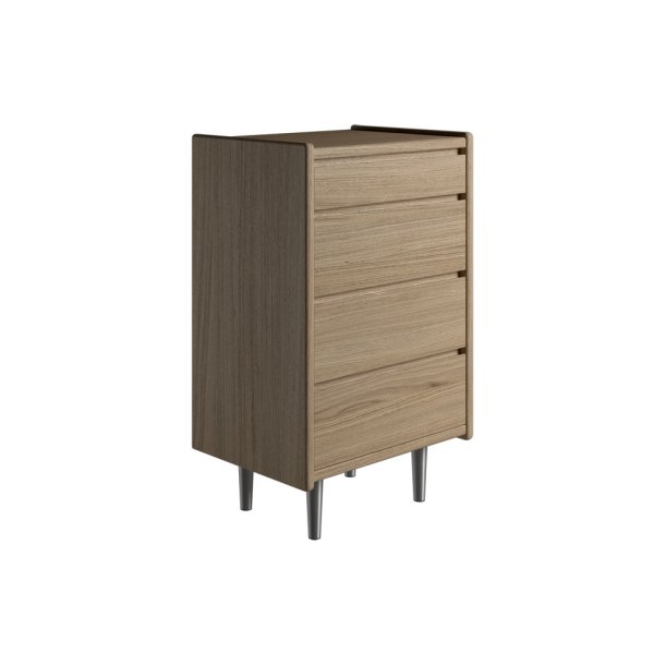 Krone kommode 50 cm bred med 4 skuffer i egefiner - Dansk produceret.