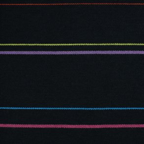 Seregno uld mblestof sort med striper til hynder 