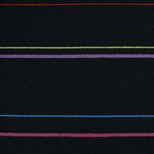 Seregno uld mblestof sort med striper til hynder 