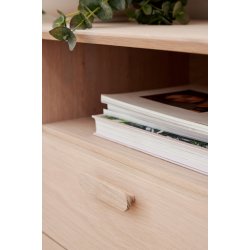 Egeskov sknk i hvidolieret ege finr 212 x 42 cm med 4 sektioner med soft close