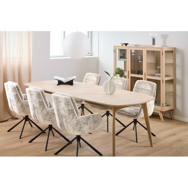  Spisebordsstol med arml�n, vippe funktion og drejefunktion, beige