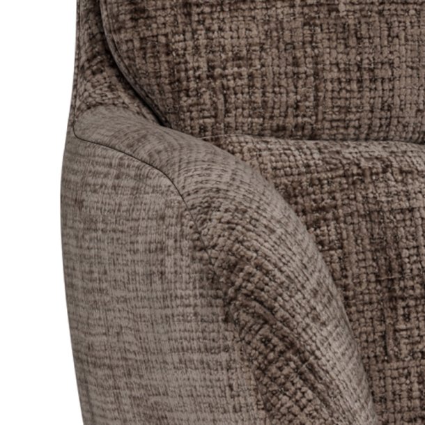 Spisebordsstol med arml�n, vippe funktion og drejefunktion, st�vet brun