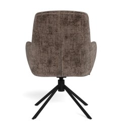 Spisebordsstol med arml�n, vippe funktion og drejefunktion, st�vet brun