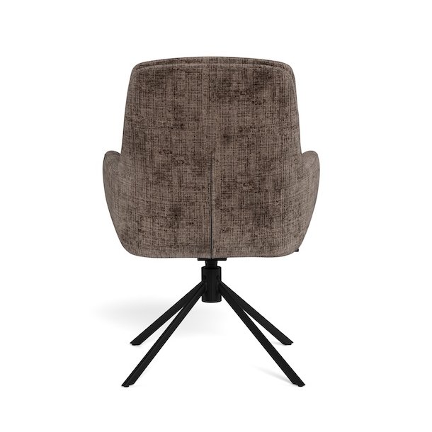 Spisebordsstol med arml�n, vippe funktion og drejefunktion, st�vet brun