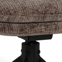 Spisebordsstol med arml�n, vippe funktion og drejefunktion, st�vet brun