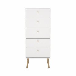 Esbjerg kommode 5 skuffer i hvid