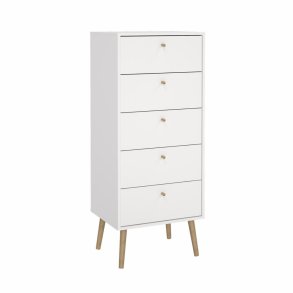 Esbjerg kommode 5 skuffer i hvid