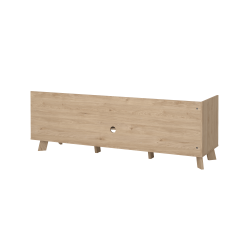 Estate TV bord i hvid egelook 182 cm med 2 skuffer og 1 lge