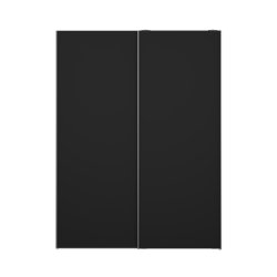 Trend 200 cm hjt, mat sort 150 cm bredt med 2 skydedre 