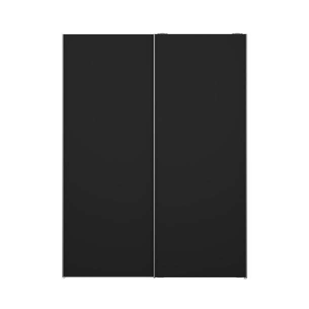 Trend 200 cm hjt, mat sort 150 cm bredt med 2 skydedre 