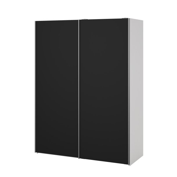 Trend 200 cm hjt, mat sort 150 cm bredt med 2 skydedre 