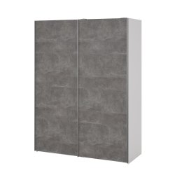 Trend 200 cm hjt, egelook/hvid 150 cm bredt med 2 skydedre 