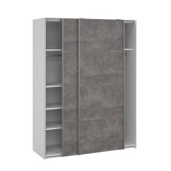 Trend 200 cm hjt, egelook/hvid 150 cm bredt med 2 skydedre 